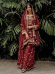 DESIGNER GEORGETTE EMBROIDERY WITH THREAD AND SEQUENCE WORK TOP PALAZZO WITH DUPATTA FESTIVE WEAR WHOLESALE PRICE ETHNIC GARMENT (3)