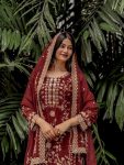 DESIGNER GEORGETTE EMBROIDERY WITH THREAD AND SEQUENCE WORK TOP PALAZZO WITH DUPATTA FESTIVE WEAR WHOLESALE PRICE ETHNIC GARMENT (3)