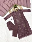 DESIGNER GEORGETTE EMBROIDERY WORK TOP BOTTOM WITH DUPATTA PARTY WEAR WHOLESALE PRICE ETHNIC GARMENT (5)