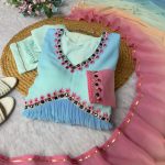 DESIGNER GEORGETTE HAND EMBROIDERY WITH REAL MIRROR WORK ALIA CUT GOWN BOTTOM WITH DUPATTA FESTIVE WEAR WHOLESALE PRICEETHNIC GARMENT (2)