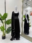 DESIGNER GEORGETTE HAND WORK WITH REAL MIRROR WORK TOP PALAZZO WITH DUPATTA PARTY WEAR WHOLESALE PRICE ETHNIC GARMENT (3)
