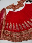 DESIGNER GEORGETTE HEAVY EMBROIDERY CODING SEQUENCE WORK LEHENGA CHOLI WITH DUPATTA WEDDING WEAR WHOLESALE PRICE ETHNIC GARMENT (4)