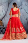 DESIGNER GEORGETTE HEAVY EMBROIDERY CODING SEQUENCE WORK LEHENGA CHOLI WITH DUPATTA WEDDING WEAR WHOLESALE PRICE ETHNIC GARMENT (4)