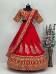 DESIGNER GEORGETTE HEAVY EMBROIDERY CODING SEQUENCE WORK LEHENGA CHOLI WITH DUPATTA WEDDING WEAR WHOLESALE PRICE ETHNIC GARMENT (4)