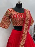 DESIGNER GEORGETTE HEAVY EMBROIDERY CODING SEQUENCE WORK LEHENGA CHOLI WITH DUPATTA WEDDING WEAR WHOLESALE PRICE ETHNIC GARMENT (4)