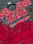 DESIGNER GEORGETTE LEHENGA SAREE WITH EMBROIDERY SEQUENCE WORK BLOUSE AND DUPATTA PARTY WEAR WHOLESALE PRICE ETHNIC GARMENT (4)