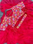 DESIGNER GEORGETTE LEHENGA SAREE WITH EMBROIDERY SEQUENCE WORK BLOUSE AND DUPATTA PARTY WEAR WHOLESALE PRICE ETHNIC GARMENT (4)