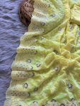 DESIGNER GEORGETTE SEQUENCE MULTI THREAD WITH SATIN BORDER SAREE WITH UNSTITCHED BLOUSE WEDDING WEAR WHOLESALE PRICE ETHNIC GARMENT (2)