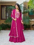 DESIGNER GEORGETTE SEQUENCE and THREAD WORK GOWN WITH DUPATTA RANI
