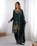 DESIGNER GEORGETTE THREAD AND SEQUENCE WORK WITH REAL MIRROR WORK TOP BOTTOM WITH DUPATTA FESTIVE WEAR WHOLESALE PRICE ETHNIC GARMENT (9)