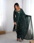 DESIGNER GEORGETTE THREAD AND SEQUENCE WORK WITH REAL MIRROR WORK TOP BOTTOM WITH DUPATTA FESTIVE WEAR WHOLESALE PRICE ETHNIC GARMENT (9)