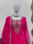 DESIGNER GEORGETTE THREAD WITH SEQUENCE WORK TOP PALAZZO WITH DUPATTA FESTIVE WEAR WHOLESALE PRICE ETHNIC GARMENT (3)