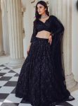 DESIGNER GEORGETTE WITH SEQUENCE AND DORI WORK LEHENGA CHOLI WITH DUPATTA PARTY WEAR WHOLESALE PRICE ETHNIC GARMENT (2)