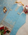 DESIGNER GOLD CRUSH SILK EMBROIDERY SEQUENCE WORK TOP BOTTOM WITH DUPATTA FESTIVE WEAR WHOLESALE PRICE ETHNIC GARMENT (3)