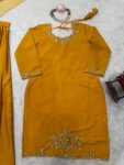 DESIGNER NATURAL CREEP SILK BEADS WITH THREAD AND SEQUENCE WORK TOP LEHENGA WITH DUPATTA WEDDING WEAR WHOLESALE PRICE ETHNIC GARMENT (3)