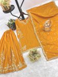 DESIGNER NATURAL CREPE EMBROIDERY SEQUENCE WORK TOP PALAZZO WITH DUPATTA FESTIVE WEAR WHOLESALE PRICE ETHNIC GARMENT (3)