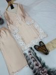 DESIGNER NATURAL SILK EMBROIDRY WORK WITH HEAVY PERAL MOTI HAND WORK TOP PALAZZO WITH DUPATTA FESTIVE WEAR WHOLESALE PRICE ETHNIC GARMENT (2)