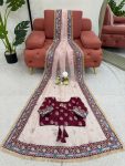 DESIGNER ORGANZA SILK THREAD WITH SEQUENCE WORK SAREE WITH UNSTITCHED BLOUSE PARTY WEAR WHOLESALE PRICE ETHNIC GARMENT (5)