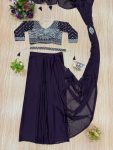 DESIGNER RANGOLI EMBROIDERY PATCH WORK READY TO WEAR SAREE WITH BLOUSE AND WAIST BELT PARTY WEAR WHOLESALE PRICE ETHNIC GARMENT (2)