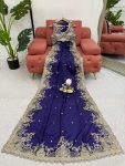 DESIGNER RANGOLI SILK CODING & SEQUENCE WORK SAREE WITH UNSTITCHED BLOUSE PARTY WEAR WHOLESALE PRICE ETHNIC GARMENT (3)