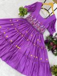 DESIGNER RAYON EMBROIDERY WORK ON DAMAN PATTA ONE PIECE PARTY WEAR WHOLESALE PRICE ETHNIC GARMENT(3)