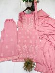 DESIGNER RAYON EMBROIDERY WORK TOP PALAZZO WITH DUPATTA FESTIVE WEAR WHOLESALE PRICE ETHNIC GARMENT (2)