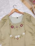 DESIGNER ROMAN SILK HANDWORK WITH FANCY LACE WORK TOP BOTTOM WITH DUPATTA FESTIVE WEAR WHOLESALE PRICE ETHNIC GARMENT (4)