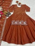 DESIGNER SIMMER SILK BEADS HANDWORK EMBROIDERY SEQUNCE MULTI NEEDLE ZARI WORK TOP LEHENGA WITH DUPATTA WEDDING WEAR WHOLESALE PRICE ETHNIC GARMENT (4)