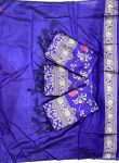 DESIGNER SOFT LICHI SILK JACQUARD WORK SAREE WITH UNSTITCHED BLOUSE WEDDING WEAR WHOLESALE PRICE ETHNIC GARMENT (3)
