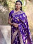 DESIGNER SOFT LICHI SILK JACQUARD WORK SAREE WITH UNSTITCHED BLOUSE WEDDING WEAR WHOLESALE PRICE ETHNIC GARMENT (3)