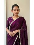 DESIGNER SPACE SILK GOLDEN SEQUENCE WORK LACE BORDER WORK SAREE WITH UNSTITCHED BLOUSE PARTY WEAR WHOLESALE PRICE ETHNIC GARMENT (2)
