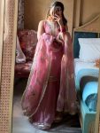 DESIGNER TABBY ORGANZA EMBROIDERY SEQUENCE WORK WITH MIRROR WORK TOP PALAZZO WITH DUPATTA FESTIVE WEAR WHOLESALE PRICE ETHNIC GARMENT (4)