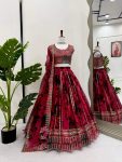 DESIGNER TABBY ORGANZA THREAD WITH SEQUENCE WORK LEHENGA CHOLI WITH DUPATTA PARTY WEAR WHOLESALE PRICE ETHNIC GARMENT (2)