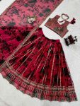DESIGNER TABBY ORGANZA THREAD WITH SEQUENCE WORK LEHENGA CHOLI WITH DUPATTA PARTY WEAR WHOLESALE PRICE ETHNIC GARMENT (2)