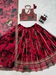 DESIGNER TABBY ORGANZA THREAD WITH SEQUENCE WORK LEHENGA CHOLI WITH DUPATTA PARTY WEAR WHOLESALE PRICE ETHNIC GARMENT (2)