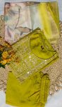 DESIGNER TAFFETA SILK EMBROIDERY JARI WORK TOP BOTTOM WITH DUPATTA FESTIVE WEAR WHOLESALE PRICE ETHNIC GARMENT (4)