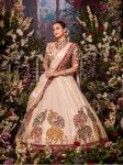 DESIGNER TISSUE SIMMER SILK EMBROIDERY SEQUENCE WORK LEHENGA CHOLI WITH DUPATTA  OFF WHITE