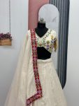 DESIGNER TISSUE SIMMER SILK EMBROIDERY SEQUENCE WORK LEHENGA CHOLI WITH DUPATTA FESTIVE WEAR WHOLESALE PRICE ETHNIC GARMENT (2)