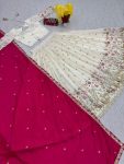 DESIGNER VICHITRA EMBROIDERY SEQUENCE AND THREAD WORK LEHENGA CHOLI WITH DUPATTA WEDDING WEAR WHOLESALE PRICE ETHNIC GARMENT (2)