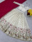 DESIGNER VICHITRA EMBROIDERY SEQUENCE AND THREAD WORK LEHENGA CHOLI WITH DUPATTA WEDDING WEAR WHOLESALE PRICE ETHNIC GARMENT (2)