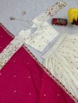 DESIGNER VICHITRA EMBROIDERY SEQUENCE AND THREAD WORK LEHENGA CHOLI WITH DUPATTA WEDDING WEAR WHOLESALE PRICE ETHNIC GARMENT (2)