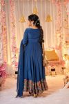 DESIGNER VICHITRA SILK EMBROIDERY WORK ANARKALI GOWN WITH DUPATTA PARTY WEAR WHOLESALE PRICE ETHNIC GARMENT (1)