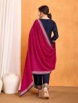 DESIGNER VICHITRA SILK SEQUENCE CODING EMBROIDERY WORK TOP BOTTOM WITH DUPATTA FESTIVE WEAR WHOLESALE PRICE ETHNIC GARMENT (7)