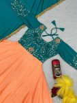 DESINGER CHINON EMBROIDERY THREAD WORK GOWN WITH DUPATTA FESTIVE WEAR WHOLESALE PRICE ETHNIC GARMENT (6)