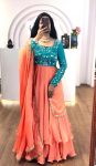DESINGER CHINON EMBROIDERY THREAD WORK GOWN WITH DUPATTA FESTIVE WEAR WHOLESALE PRICE ETHNIC GARMENT (6)