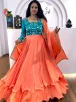 DESINGER CHINON EMBROIDERY THREAD WORK GOWN WITH DUPATTA FESTIVE WEAR WHOLESALE PRICE ETHNIC GARMENT (6)