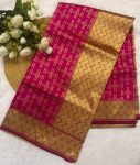 FANCY BANARASI SOFT SILK ZARI WEAVING WORK SAREE WITH UNSTITCHED BLOUSE FESTIVE WEAR WHOLESALE PRICE ETHNIC GARMENT (4)