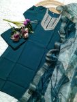 FANCY BSY VISCOSE SEQUENCE CODING EMBROIDERY WORK TOP BOTTOM WITH DUPATTA FESTIVE WEAR WHOLESALE PRICE ETHNIC GARMENT (4)