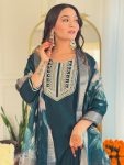 FANCY BSY VISCOSE SEQUENCE CODING EMBROIDERY WORK TOP BOTTOM WITH DUPATTA FESTIVE WEAR WHOLESALE PRICE ETHNIC GARMENT (4)
