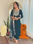 FANCY BSY VISCOSE SEQUENCE CODING EMBROIDERY WORK TOP BOTTOM WITH DUPATTA FESTIVE WEAR WHOLESALE PRICE ETHNIC GARMENT (4)